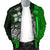 Federated States of Micronesia Men's Bomber Jackets Green - Turtle With Hook - Polynesian Pride