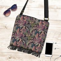 Hawaii Palm Leaves, Tropical Flowers Crossbody Boho Handbag - Polynesian Pride