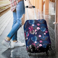 Tropical Palm Tree And Flower Luggage Cover - Polynesian Pride