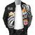 Fiji Men's Bomber Jacket - Fiji Seal Polynesian Patterns Plumeria (Black) - Polynesian Pride