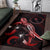 Chuuk Polynesian Area Rugs - Turtle With Blooming Hibiscus Red - Polynesian Pride