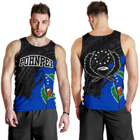 Pohnpei Special Grunge Flag Black Men's Tank Top A0 Black - Polynesian Pride
