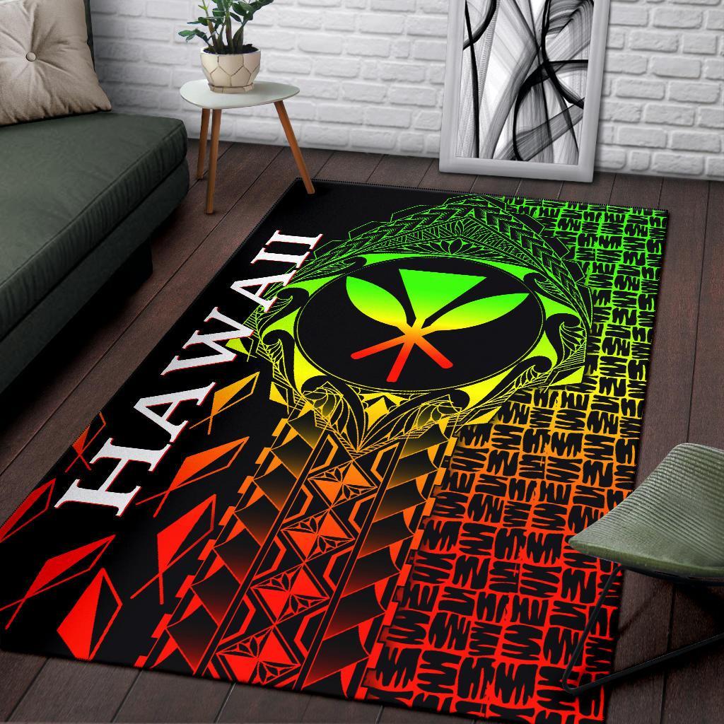 Hawaii Area Rug - Kanaka Maoli Rocket Style (Reggae) - Polynesian Pride