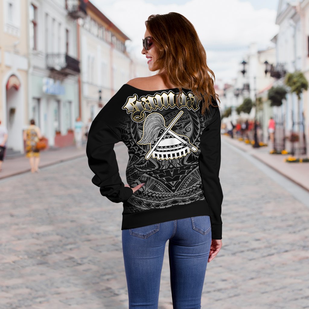 American Samoa Polynesian Eagle Women's Off Shoulder Sweater - Polynesian Pride