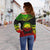 Federated States Of Micronesia Polynesian Chief Women's Off Shoulder Sweater - Reggae Version - Polynesian Pride