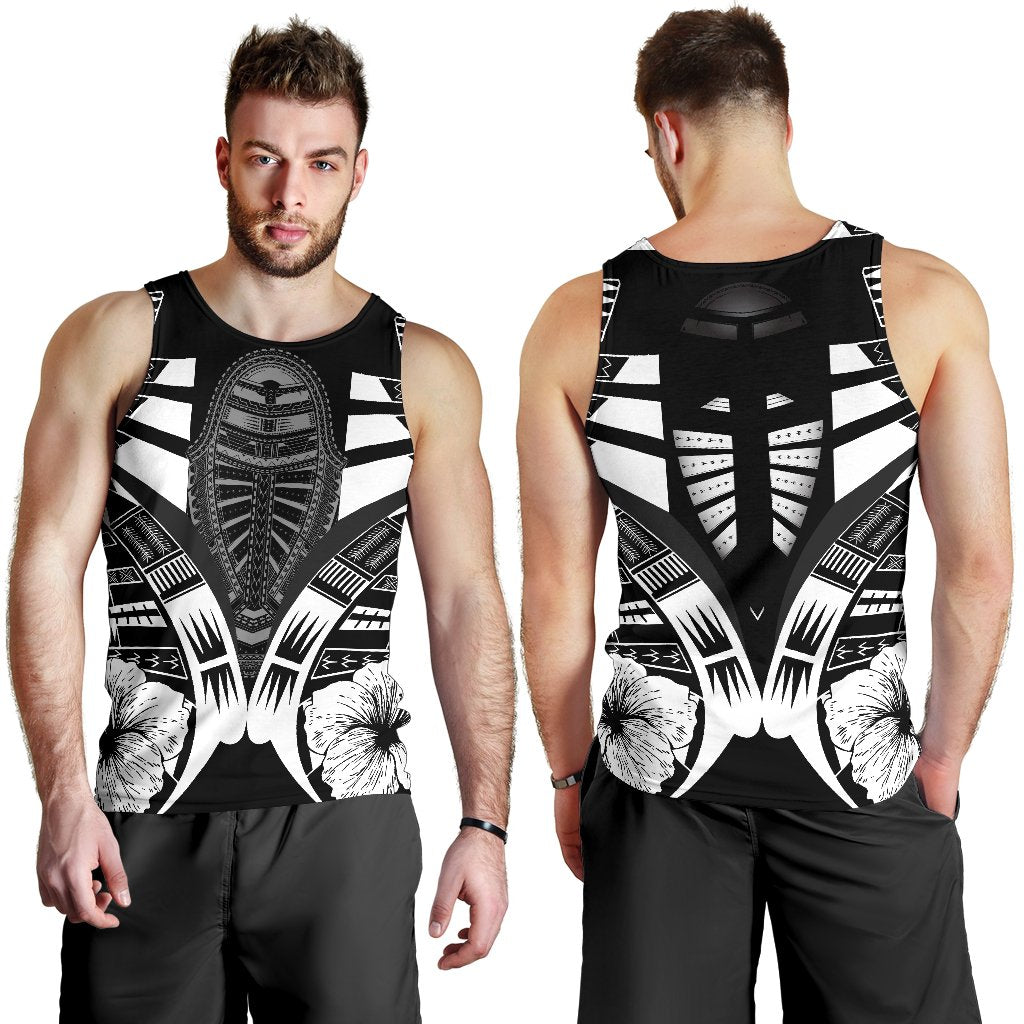 Polynesian Tattoo Men Tank Top Hibiscus K9 - Polynesian Pride