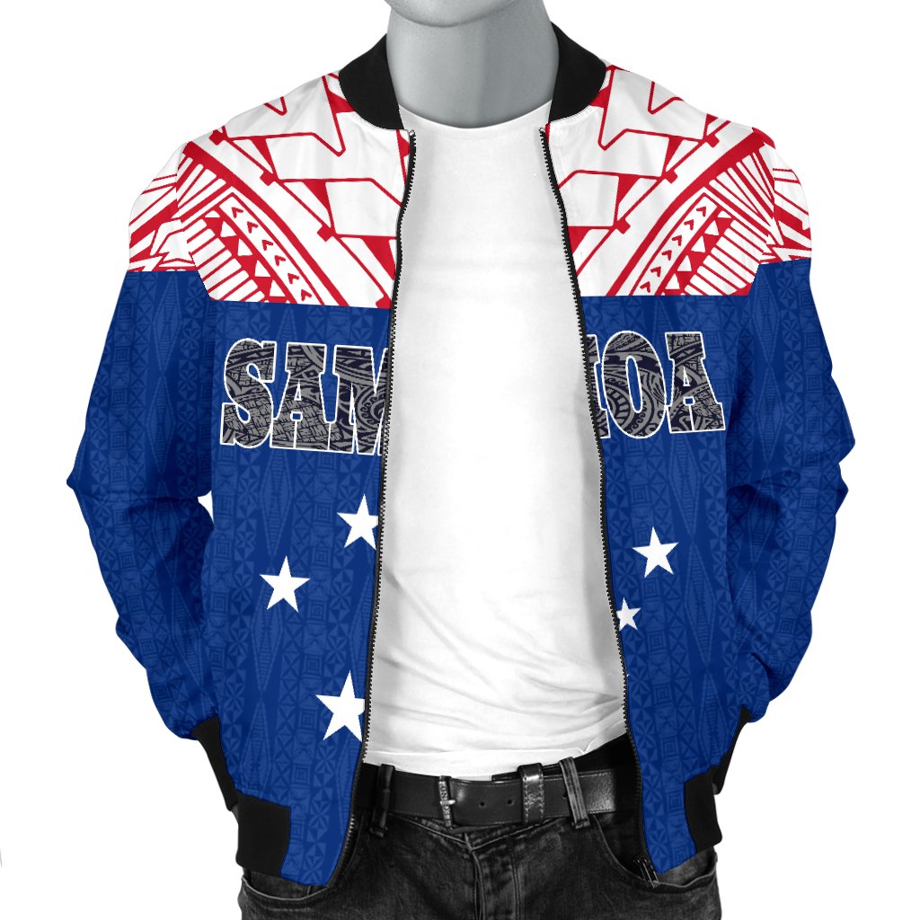 Samoa Men's Bomber Jacket - Polynesian Design - Polynesian Pride