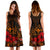 Polynesian Hawaii Kanaka Maoli Midi Dress - Humpback Whale with Hibiscus (Golden) - Polynesian Pride