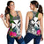 Wallis and Futuna Women Racerback Tank - Turtle Plumeria Banana Leaf - Polynesian Pride