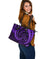 New Zealand Maori Mangopare Large Leather Tote Polynesian - Purple - Polynesian Pride