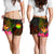 Nauru Polynesian Women's Shorts - Hibiscus and Banana Leaves - Polynesian Pride