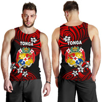 Mate Ma'a Tonga Rugby Men's Tank Top Polynesian Unique Vibes - Red - Polynesian Pride