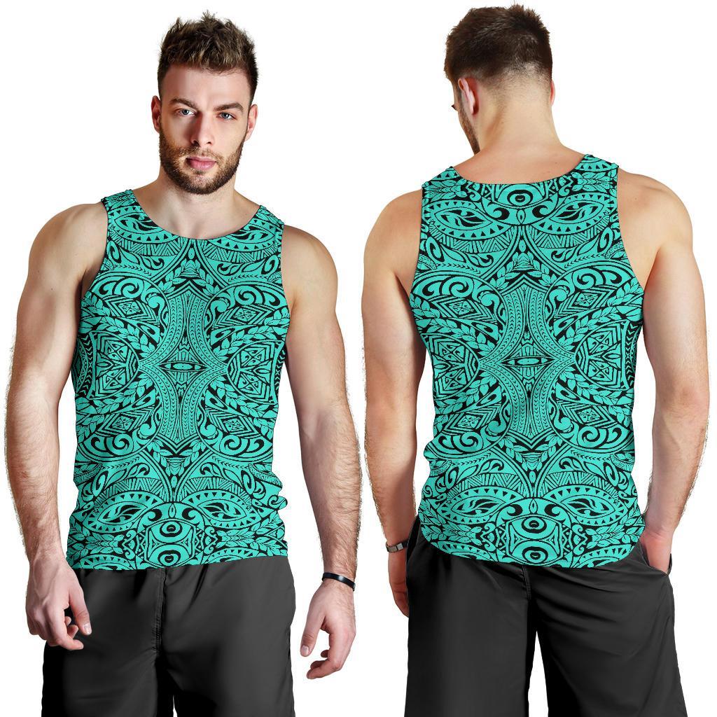 Polynesian Culture Turquoise Hawaii Men's Tank Top - Polynesian Pride