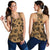 Polynesian Turtle Palm And Sea Pebbles Gold Women's Racerback Tank Top - Polynesian Pride