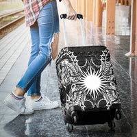 Marshall Islands Polynesian Luggage Covers Map Black - Polynesian Pride