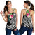 FSM Polynesian Women's Racerback Tank - Summer Plumeria (Black) - Polynesian Pride