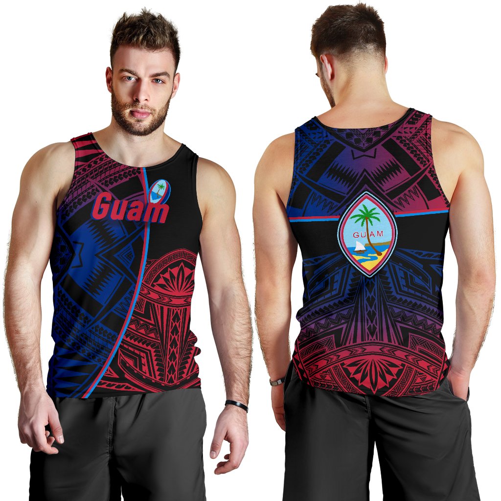Guam Rugby Men Tank Top Impressive Version - Polynesian Pride