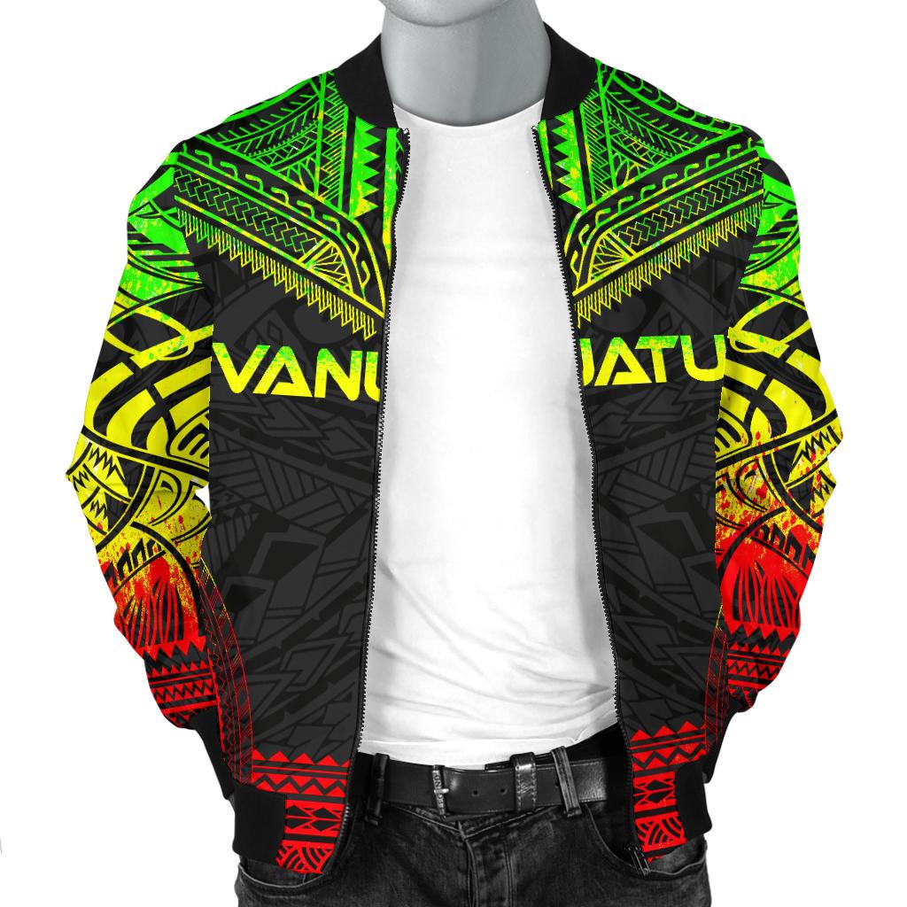 Vanuatu Polynesian Chief Men's Bomber Jacket - Reggae Version - Polynesian Pride