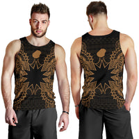 Nauru Polynesian Men Tank Top Map Gold - Polynesian Pride