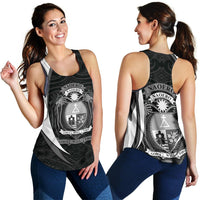 Nauru Polynesian Racerback Tank (Women) - Nauru Spirit (White) - Polynesian Pride