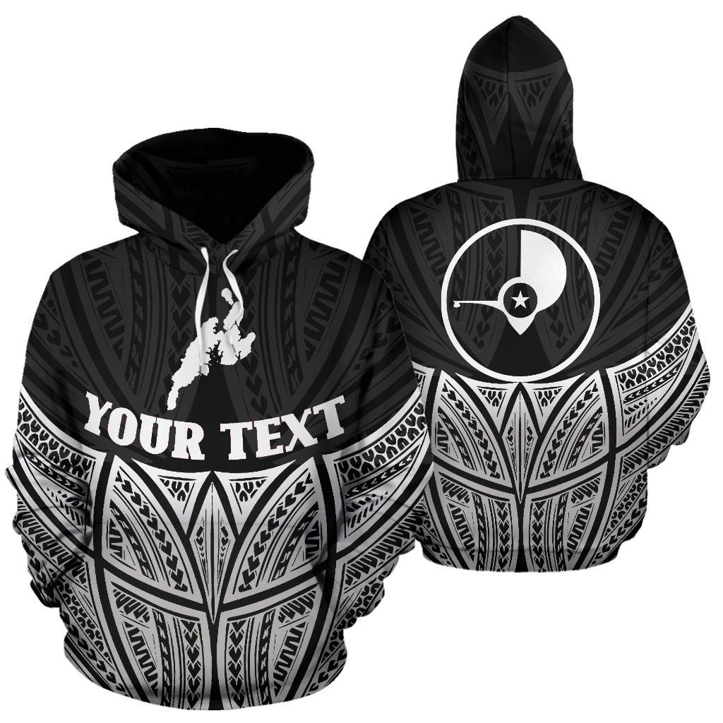 Yap Polynesian Custom Hoodie Black Pride Map nd Seal Unisex Black - Polynesian Pride