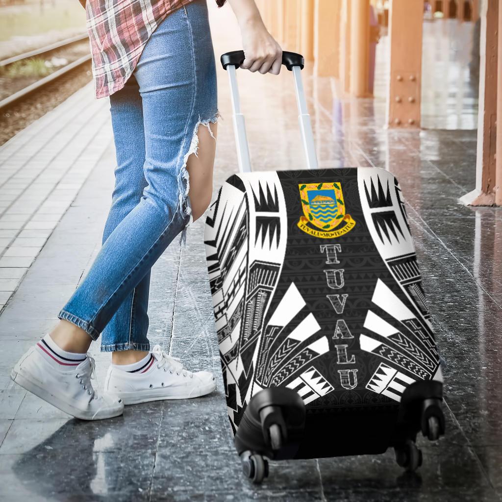 Tuvalu Luggage Cover - Polynesian Tattoo Black - Polynesian Pride