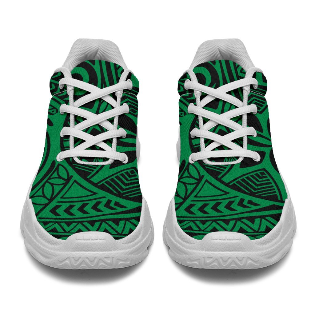 Polynesian Hawaiian Style Tribal Tattoo Green Chunky Sneakers - Polynesian Pride