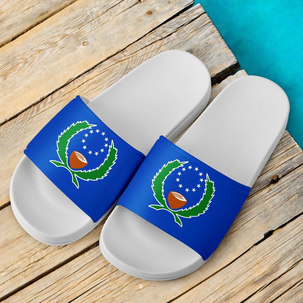 Pohnpei Sandals - Flag Of Pohnpei White - Polynesian Pride
