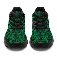 Polynesian Kakau Turtle Green Chunky Sneakers - Polynesian Pride