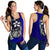 Yap Micronesia Women's Racerback Tank Blue - Turtle With Hook Blue - Polynesian Pride