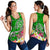 Tahiti Custom Personalised Women's Racerback Tank - Turtle Plumeria (Green) - Polynesian Pride