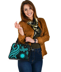 Nauru Shoulder Handbag - Turquoise Tentacle Turtle - Polynesian Pride