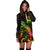 Guam Polynesian Hoodie Dress - Turtle With Blooming Hibiscus Reggae - Polynesian Pride