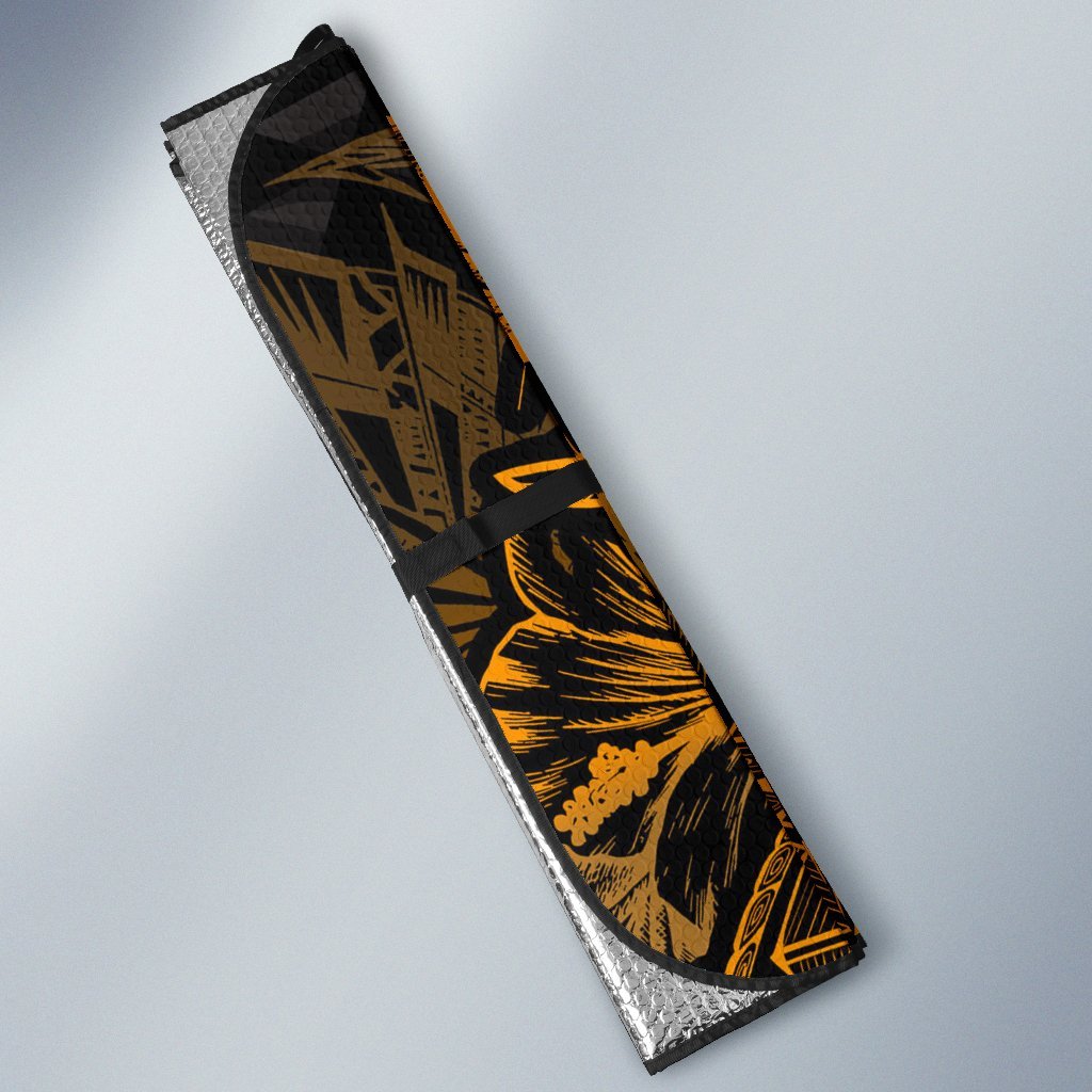Polynesian Hawaii Auto Sun Shades Turtle Hibiscus Gold - Polynesian Pride