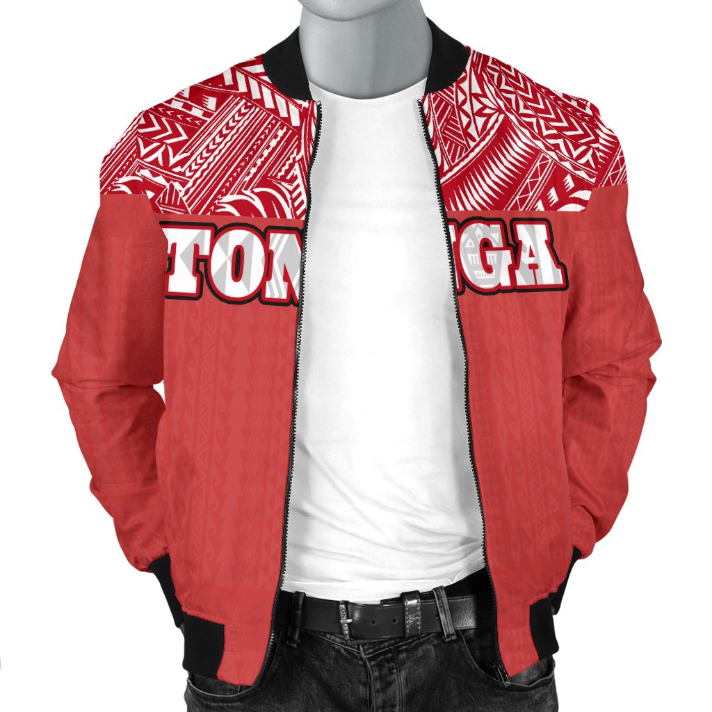 Tonga Men's Bomber Jacket - Polynesian Design - Polynesian Pride
