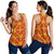 Polynesian Women's Racerback Tank Orange White - Polynesian Pride