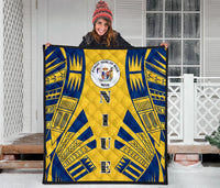 Niue Premium Quilt - Niue Seal Polynesian Dark BLue Tattoo - Polynesian Pride