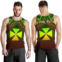 Polynesian Wallis and Futuna Personalised Men's Tank Top - Reggae Vintage Polynesian Patterns - Polynesian Pride