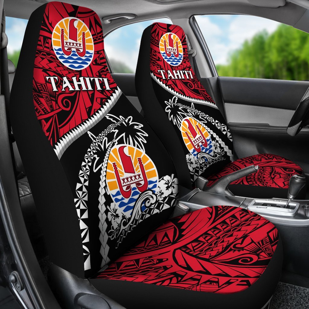 Tahiti French Polynesia Car Seat Covers - Road To Hometown - Polynesian Pride