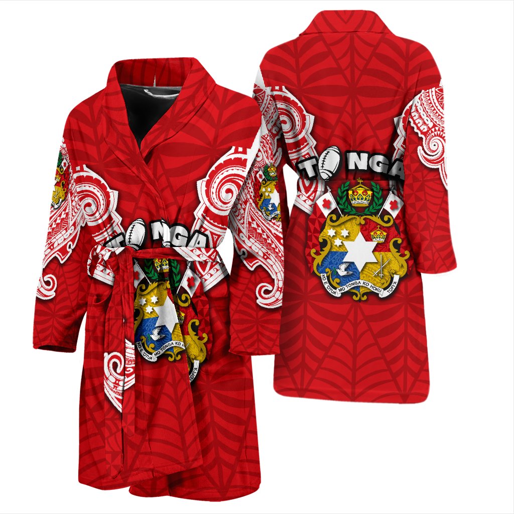 Tonga Rugby Men's Bath Robe Royal Style - Polynesian Pride