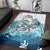 New Zealand Maori Manaia The Blue Sea Area Rug, White - Polynesian Pride