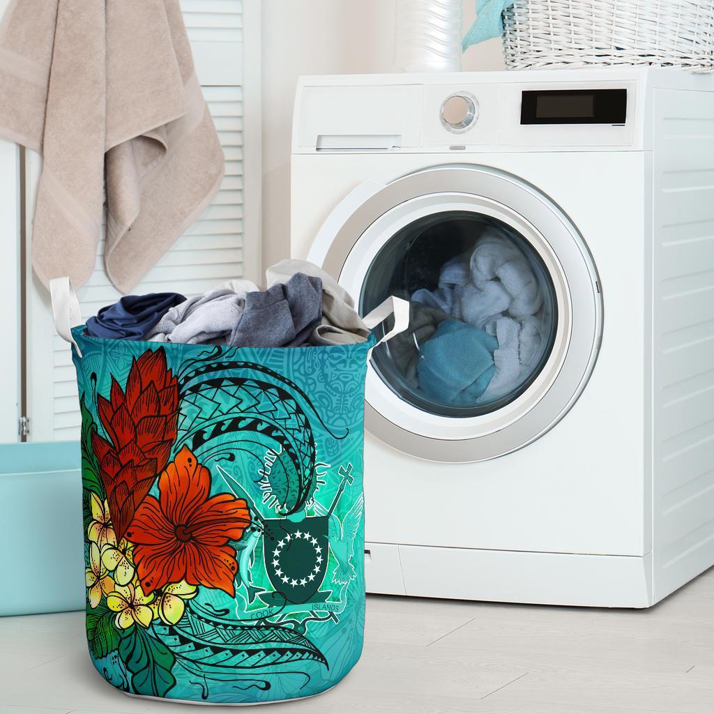 Cook Islands Laundry Basket - Tropical Flowers Style - Polynesian Pride