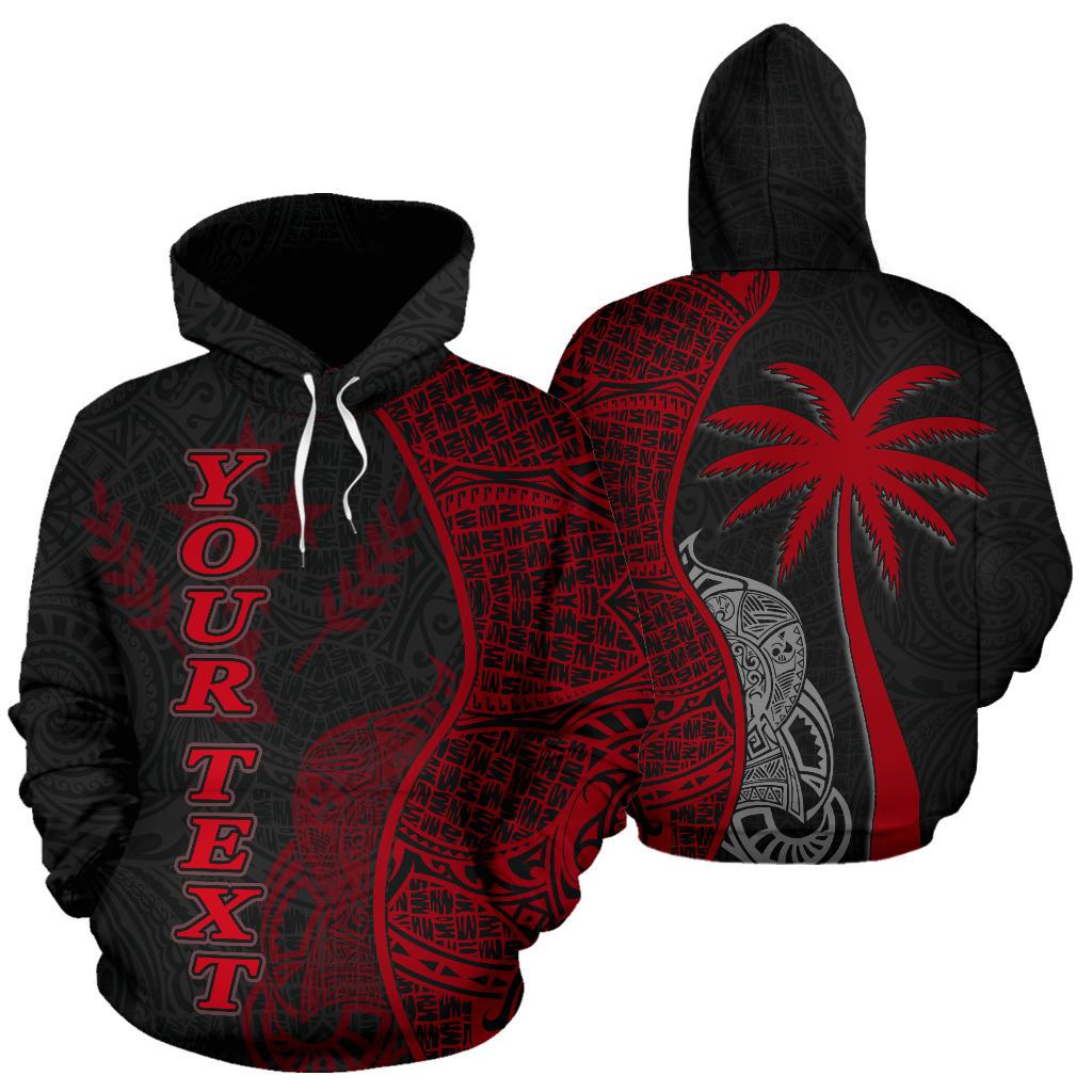 Kosrae Polynesian Custom Hoodie Coconut Red Unisex Red - Polynesian Pride