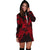 Tonga Polynesian Hoodie Dress Map Red - Polynesian Pride