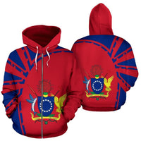 Cook Islands Zip Hoodie Premium Style - Polynesian Pride