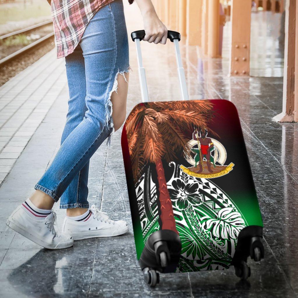 Vanuatu Luggage Covers Polynesian Palm Tree Flag - Polynesian Pride