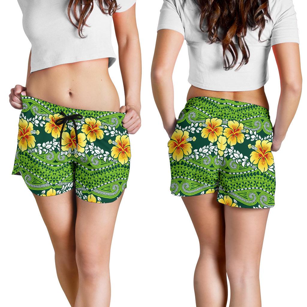 Polynesian Women Shorts - Polynesian Hibiscus Patterns - Polynesian Pride