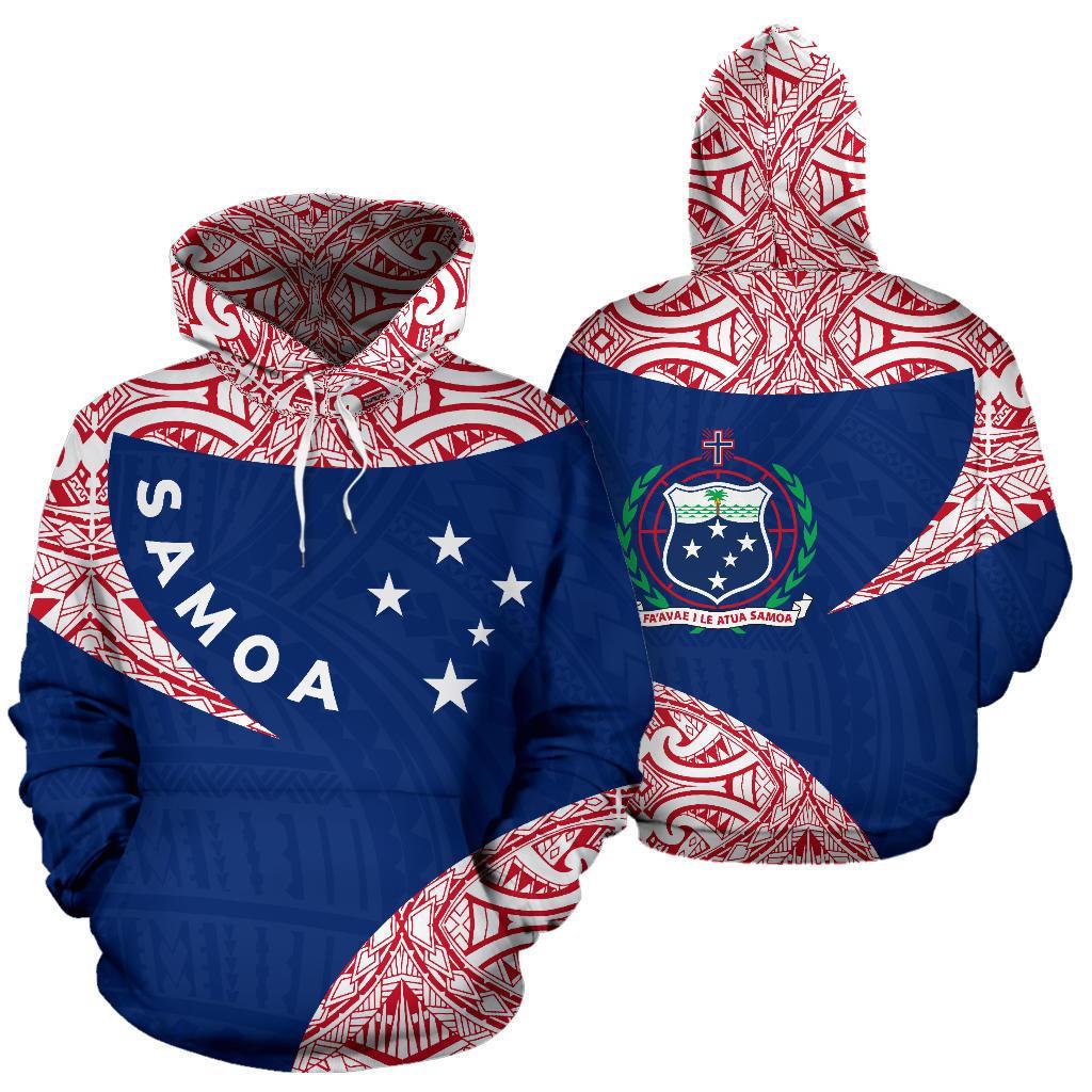 Samoa Hoodie Samoa Coat of Arms Endless 02 Unisex White - Polynesian Pride