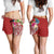 Polynesian Hawaii Kanaka Maoli Women's Shorts - Summer Plumeria (Red) - Polynesian Pride