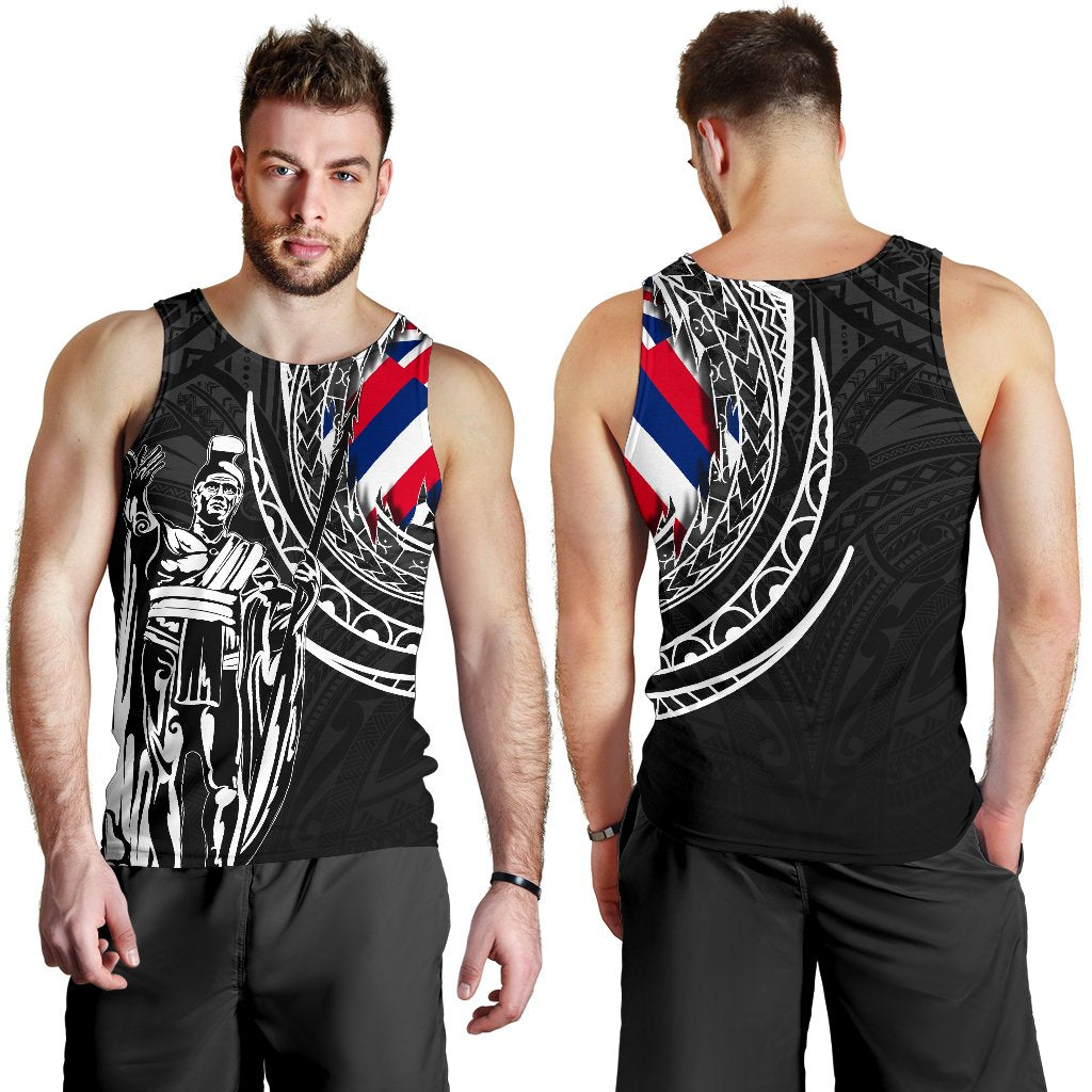 Hawaii King Flag Polynesian Men's Tank Top - Tity Style Black - Polynesian Pride